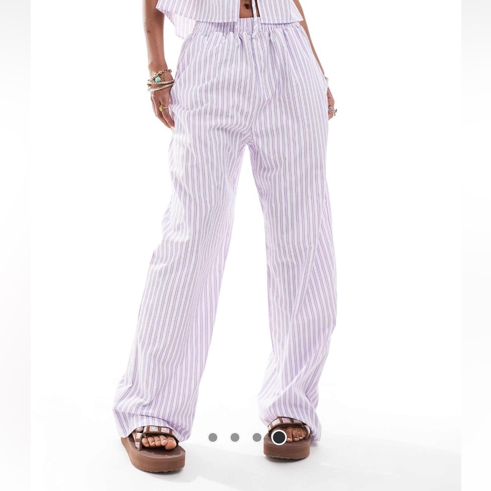 NWNT Reclaimed Vintage Striped Lilac Pants